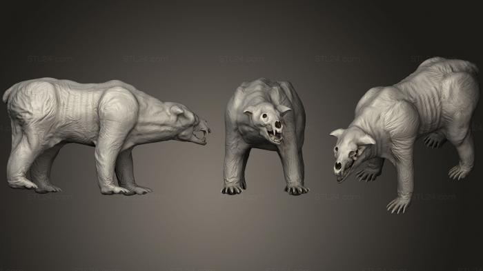 Статуэтки животных (Уничтожающий Медведь, STKJ_0700) 3D модель для ЧПУ станка